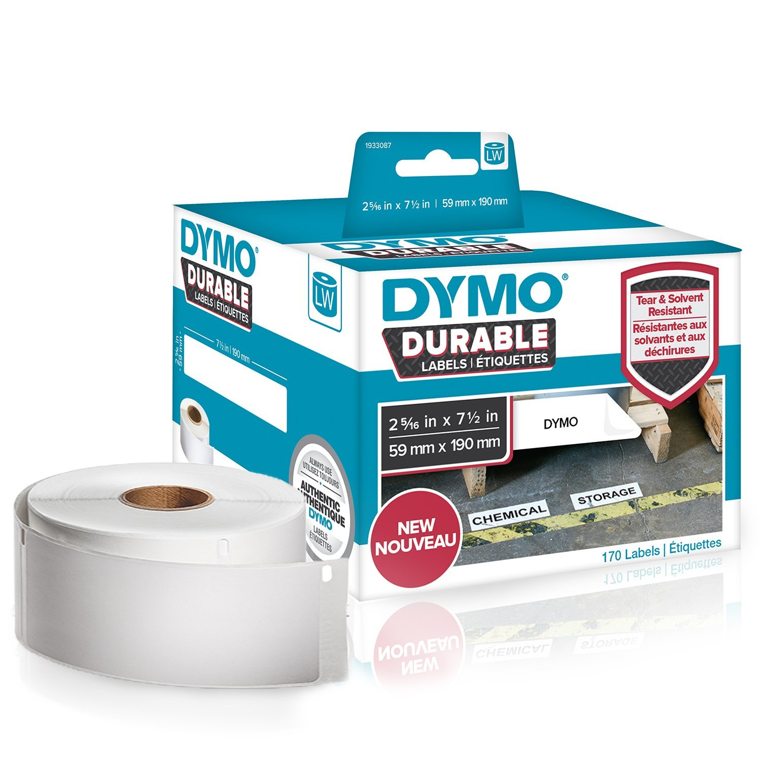 DYMO 2112287 LabelWriter Durable Industrial Labels 59 x 190 mm